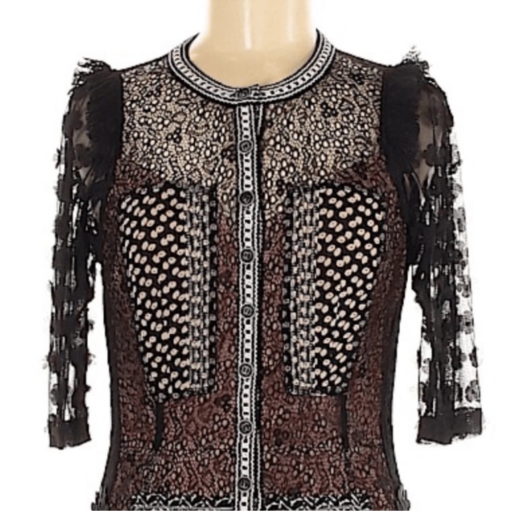 Byron Lars black lace dress